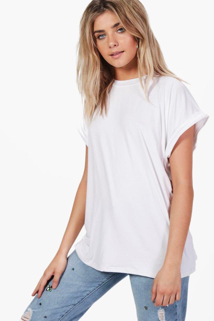 Boohoo Maisie Oversized Boyfriend T-shirt White