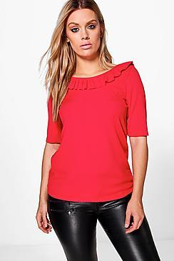 Boohoo Plus Fifi Ribbed Strappy Top