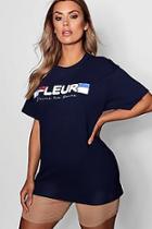 Boohoo Plus Olivia Fleur Slogan T Shirt