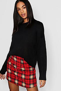 Boohoo Tall Seam Detail Oversized Jumper