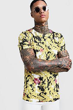 Boohoo Muscle Fit T-shirt In Tie Dye