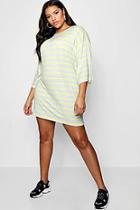 Boohoo Plus Betsy Kimono Sleeve T Shirt Dress