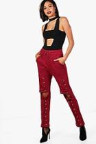 Boohoo Mol Eyelet Slash Knee Loopback Sweat Joggers