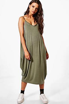 Boohoo Olivia Drape Side Midi Dress