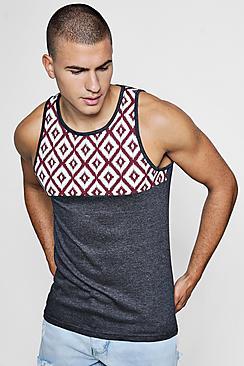 Boohoo Aztec Colour Block Vest