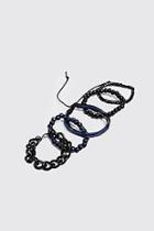 Boohoo Chain & Woven Stack Bracelets