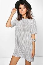 Boohoo Sonia Cap Sleeve Shift Dress