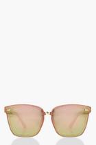Boohoo Oversized Pink Frame Sunglasses