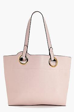 Boohoo Jess Ring Handle Detail Day Bag