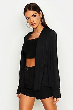 Boohoo Chiffon Peplum Kimono
