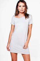 Boohoo Huda Cut Out Detail T-shirt Dress