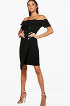 Boohoo Tall Heidi Off The Shoulder Blazer Dress