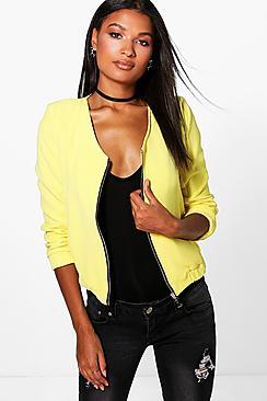 Boohoo Emily Woven Bomber Jacket