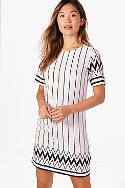 Boohoo Lucy Printed Shift Dress