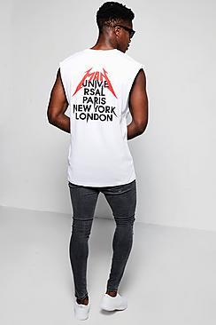 Boohoo Man Sleeveless T-shirt With Drop Arm Hole