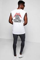 Boohoo Man Sleeveless T-shirt With Drop Arm Hole