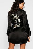 Boohoo Mother Of The Bride Embroidered Robe