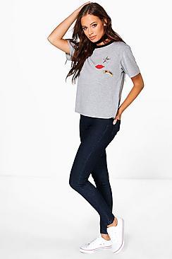Boohoo Teagan Indigo Denim Jeggings
