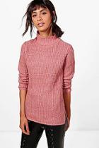 Boohoo Jasmine Marl Knit Turtleneck Jumper