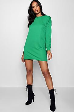 Boohoo Round Neck Oversized Sweat Dress