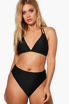 Boohoo Plus Maria High Leg Bikini
