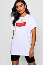 Boohoo Kayla Man Box Slogan T-shirt