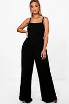 Boohoo Plus Jane Square Neck Wide Leg Jumpsuit