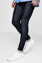 Boohoo Spray On Skinny Raw Indigo Jeans