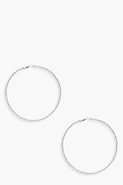 Boohoo Maisie Oversized Twisted Hoop Earrings