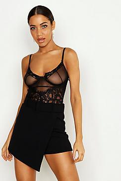 Boohoo Belted Wrap Front Skort
