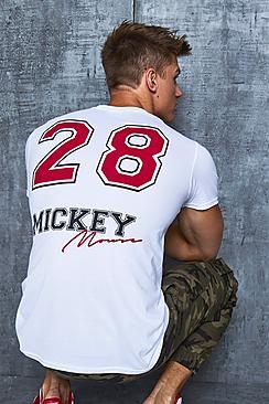 Boohoo Disney Mickey Varsity Front & Back Print T-shirt