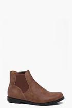 Boohoo Lily Flat Suedette Chelsea Boot