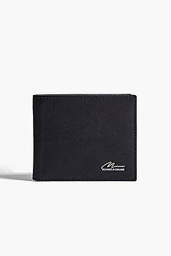 Boohoo Real Leather Foil Emboss Wallet
