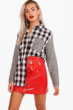 Boohoo Georgia  Mixed Checked Shirt