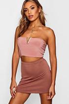 Boohoo Slinky Metal U Bar Bandeau