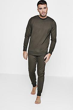 Boohoo Crew Neck Sweater & Lounge Pant Set