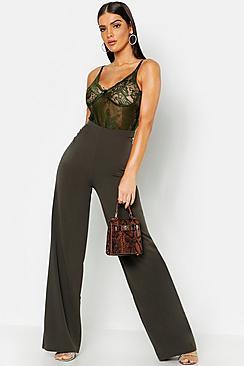 Boohoo Crepe Wide Leg Pants