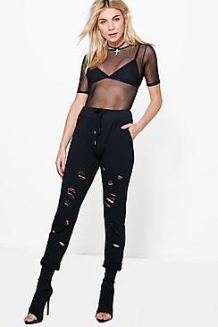 Boohoo Shiloh Distressed Sweat Jogger