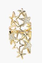 Boohoo Leah Boutique Diamante Star Statement Ring Gold