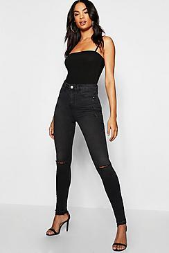 Boohoo Tall Rip Knee Jegging