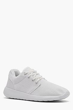 Boohoo Mesh Upper Running Trainer