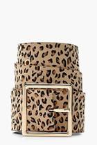 Boohoo Leopard Buckle Belt