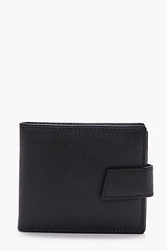 Boohoo Real Leather Tab Wallet