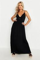 Boohoo Plus Strappy Knot Front Maxi Dress