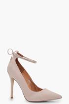 Boohoo Tilly Ankle Tie Court Stiletto Nude