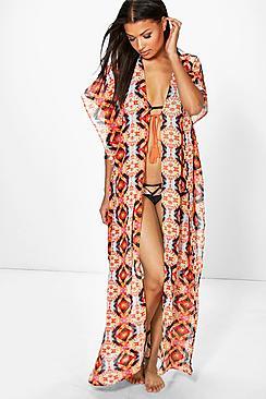 Boohoo Serena Kaleidescope Maxi Kimono