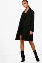 Boohoo Megan Shawl Collar Boyfriend Coat