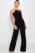 Boohoo Boutique Bow Front Occasion Jumpsuit
