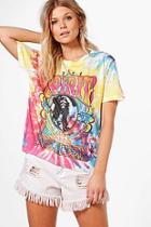 Boohoo Petite Ellie Tie Dye Festival T-shirt