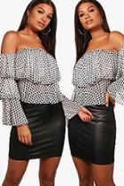 Boohoo Naomi 2 Pack Wet Look Mini Skirt